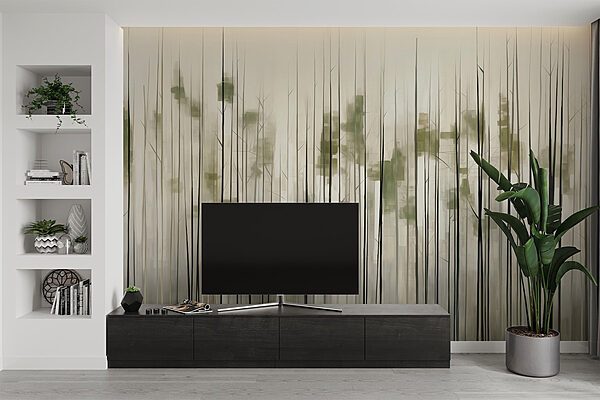 Group of trees in a forest Wall murals Group of trees in a forest