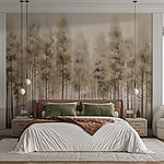 Wall murals Group of trees in a forest