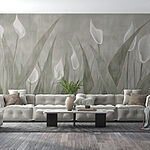 Wall murals Serene white flowers in soft hues