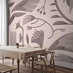 Wall murals Artistic representation of nature's elements.