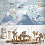Wall murals Group of airplanes flying in the sky