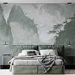 Wall murals Painting of trees and mountains