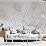 Wall murals White and blue flower