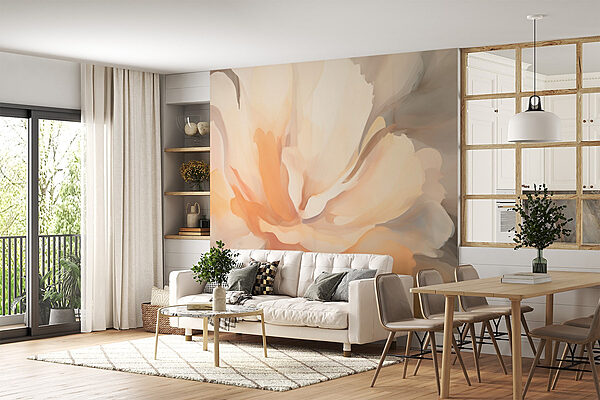 Delicate hues in soft floral beauty Wall murals Delicate hues in soft floral beauty