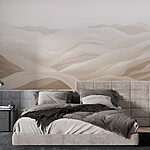 Wall murals White and gray landscape