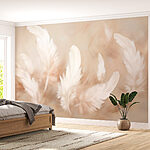 Wall murals Group of white feathers