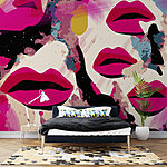 Wall murals Group of lips with different colors