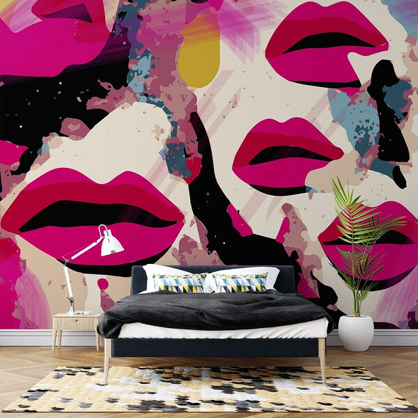 Group of lips with different colors Wall murals Group of lips with different colors
