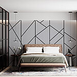 Wall murals Grey and black pattern