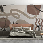 Wall murals Abstract shapes in earthy tones.