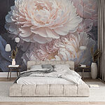 Wall murals Group of white flowers