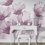 Wall murals Group of flowers with white petals