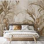 Wall murals Lush foliage in soft tones.