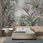 Wall murals Painting of flowers and leaves