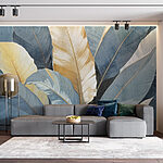 Wall murals Textured Leaves in Soft Hues
