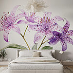 Wall murals Delicate blooms in soft pastel hues
