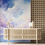 Wall murals Watercolor painting of clouds