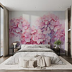 Wall murals Group of pink flowers