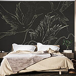 Wall murals Drawing of birds flying