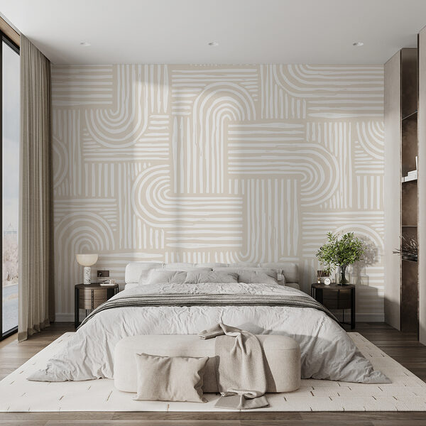 White and gray pattern Wall murals White and gray pattern