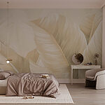Wall murals Soft textures in muted tones