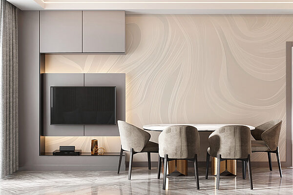 White and gray swirly pattern Wall murals White and gray swirly pattern
