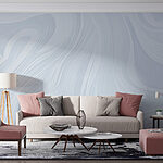 Wall murals White and grey swirly background