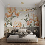 Wall murals Delicate petals in soft hues