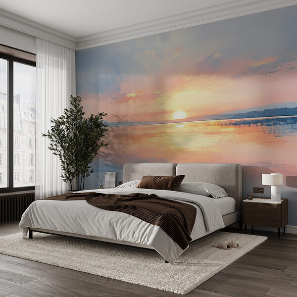 Sunset over a body of water Wall murals Sunset over a body of water