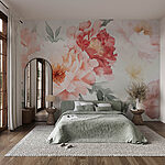 Wall murals Delicate blossoms in soft pastel hues