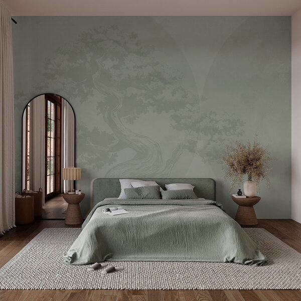 Wall murals Tree with a curved trunk