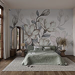 Wall murals Delicate blooms in soft hues