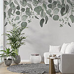 Wall murals Lush leaves against a soft backdrop