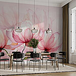 Wall murals Delicate petals in soft hues