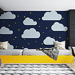 Wall murals Pattern of clouds and stars