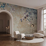 Wall murals Delicate blooms against a soft backdrop