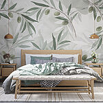 Wall murals Olive branches in soft hues