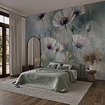 Wall murals Delicate blooms in soft colors.