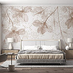 Wall murals Soft floral patterns in muted tones