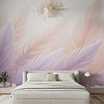 Wall murals Soft hues of delicate feathers.