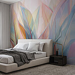 Wall murals Delicate hues of nature intertwine