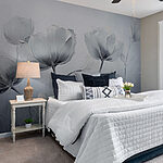 Wall murals Delicate blooms in soft hues.