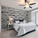 Wall murals White wall with rectangles