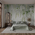Wall murals Delicate blossoms hanging gracefully down
