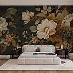 Wall murals Elegant blooms in warm tones.