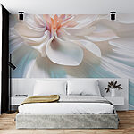 Wall murals White flower on a white surface