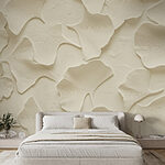 Wall murals Group of white leaves
