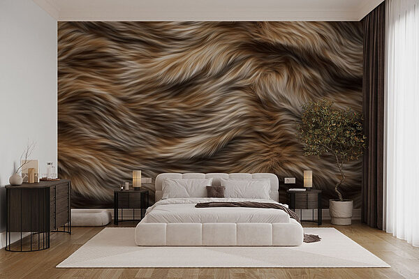 Soft, flowing texture in warm hues Wall murals Soft, flowing texture in warm hues