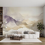 Wall murals Watercolor painting of mountains