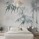 Wall murals Gentle bamboo in soft hues